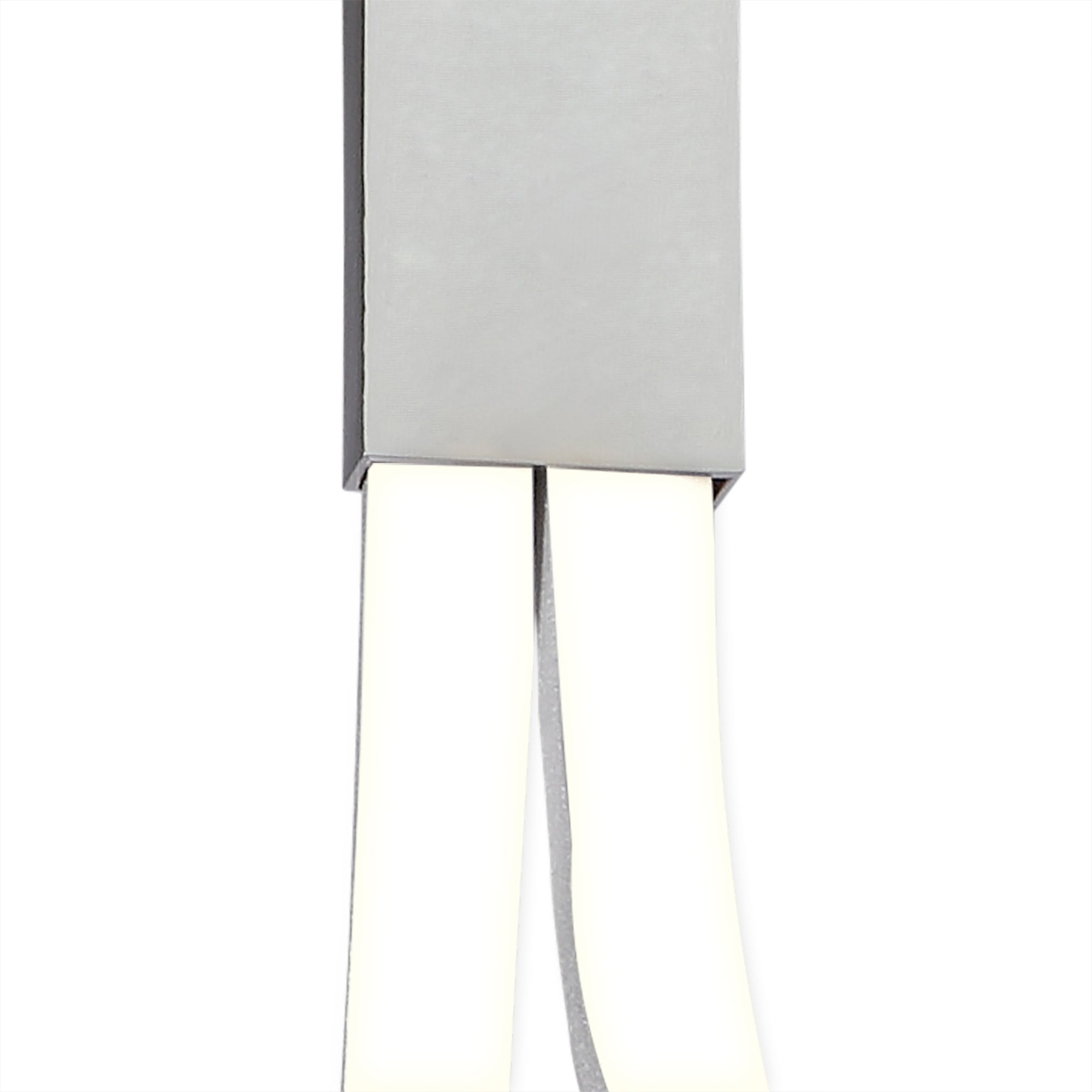 M4997 Nur Rectangular Semi Flush Tall 40W LED Dimmable Silver/Frosted Acrylic/Polished Chrome