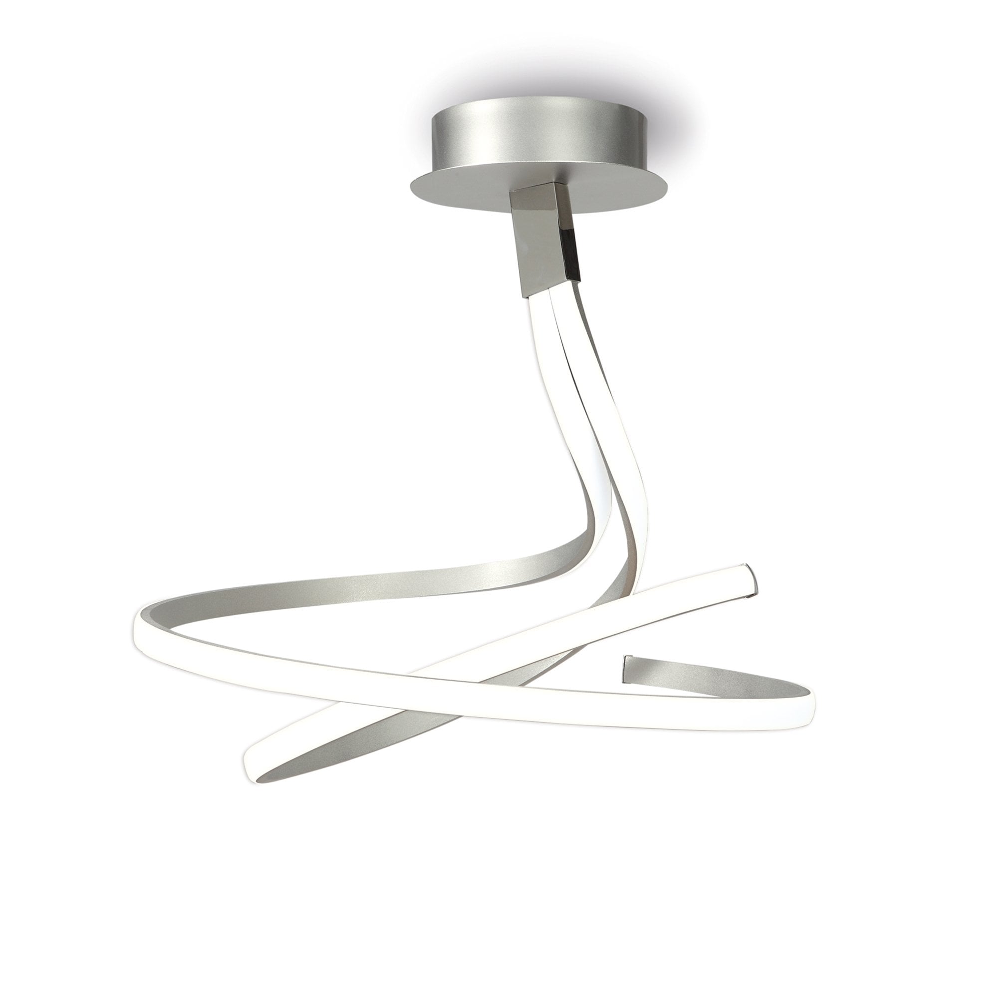 M4998 Nur Semi Flush 50W LED Dimmable Silver/Frosted Acrylic/Polished Chrome