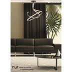 M4998 Nur Semi Flush 50W LED Dimmable Silver/Frosted Acrylic/Polished Chrome