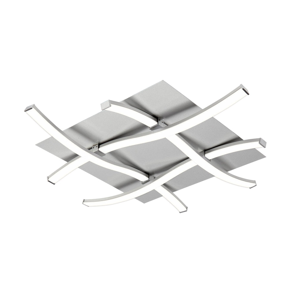 M4999 Nur Square Flush Ceiling 34W LED Dimmable Silver/Frosted Acrylic/Polished Chrome (S)