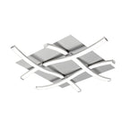 M4999 Nur Square Flush Ceiling 34W LED Dimmable Silver/Frosted Acrylic/Polished Chrome (S)