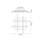 M4999 Nur Square Flush Ceiling 34W LED Dimmable Silver/Frosted Acrylic/Polished Chrome (S)