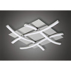 M4999 Nur Square Flush Ceiling 34W LED Dimmable Silver/Frosted Acrylic/Polished Chrome (S)