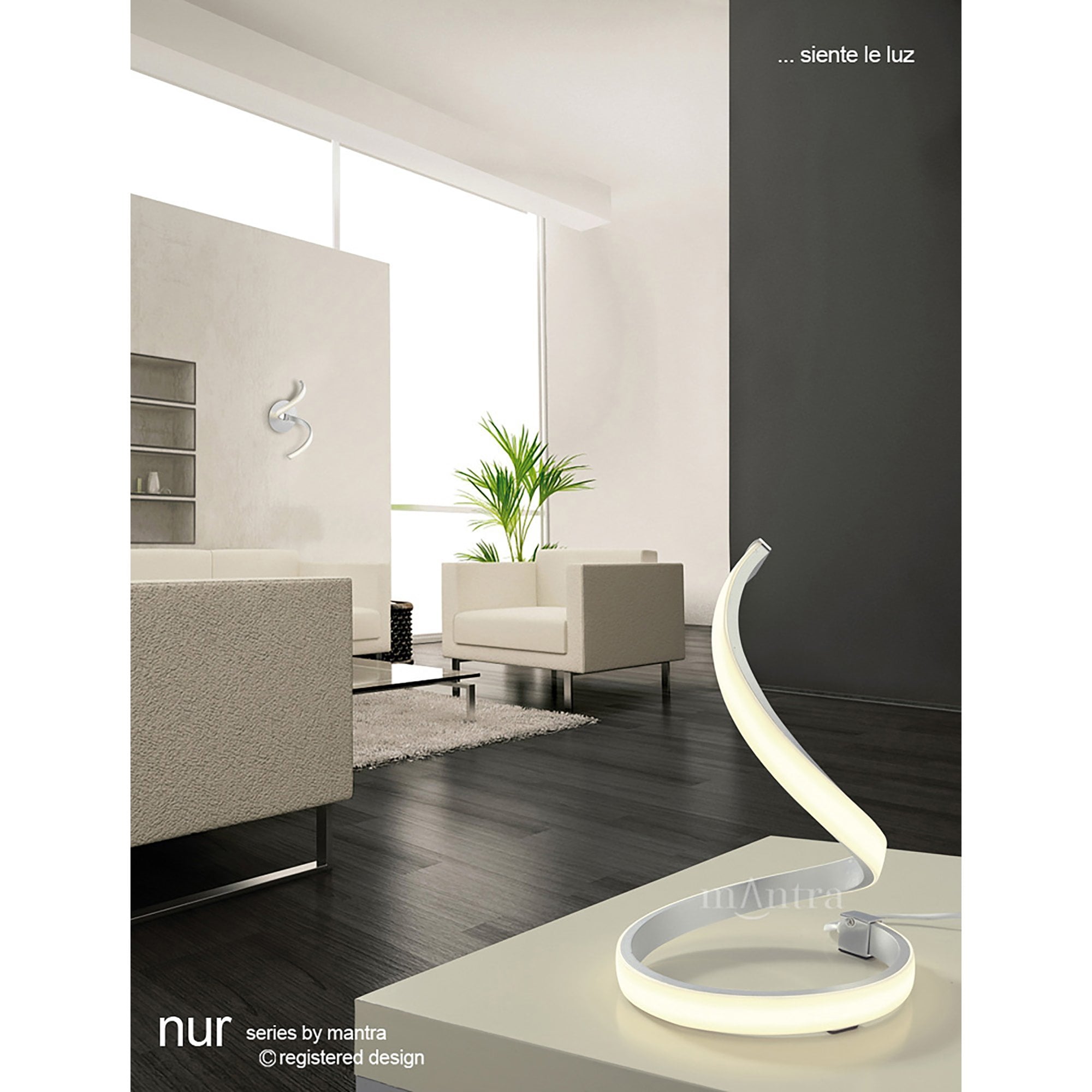 M4999 Nur Square Flush Ceiling 34W LED Dimmable Silver/Frosted Acrylic/Polished Chrome (S)