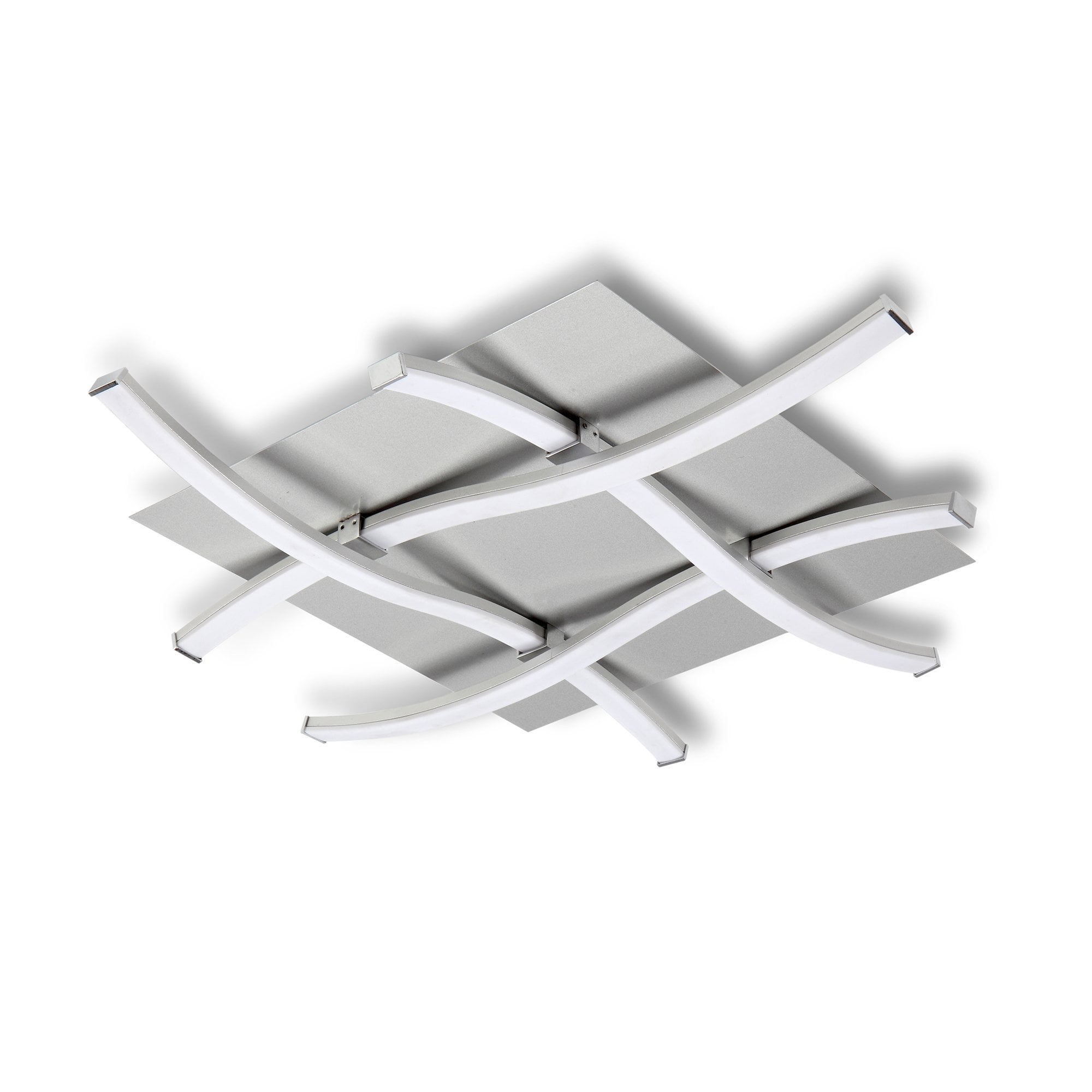 M4999 Nur Square Flush Ceiling 34W LED Dimmable Silver/Frosted Acrylic/Polished Chrome (S)