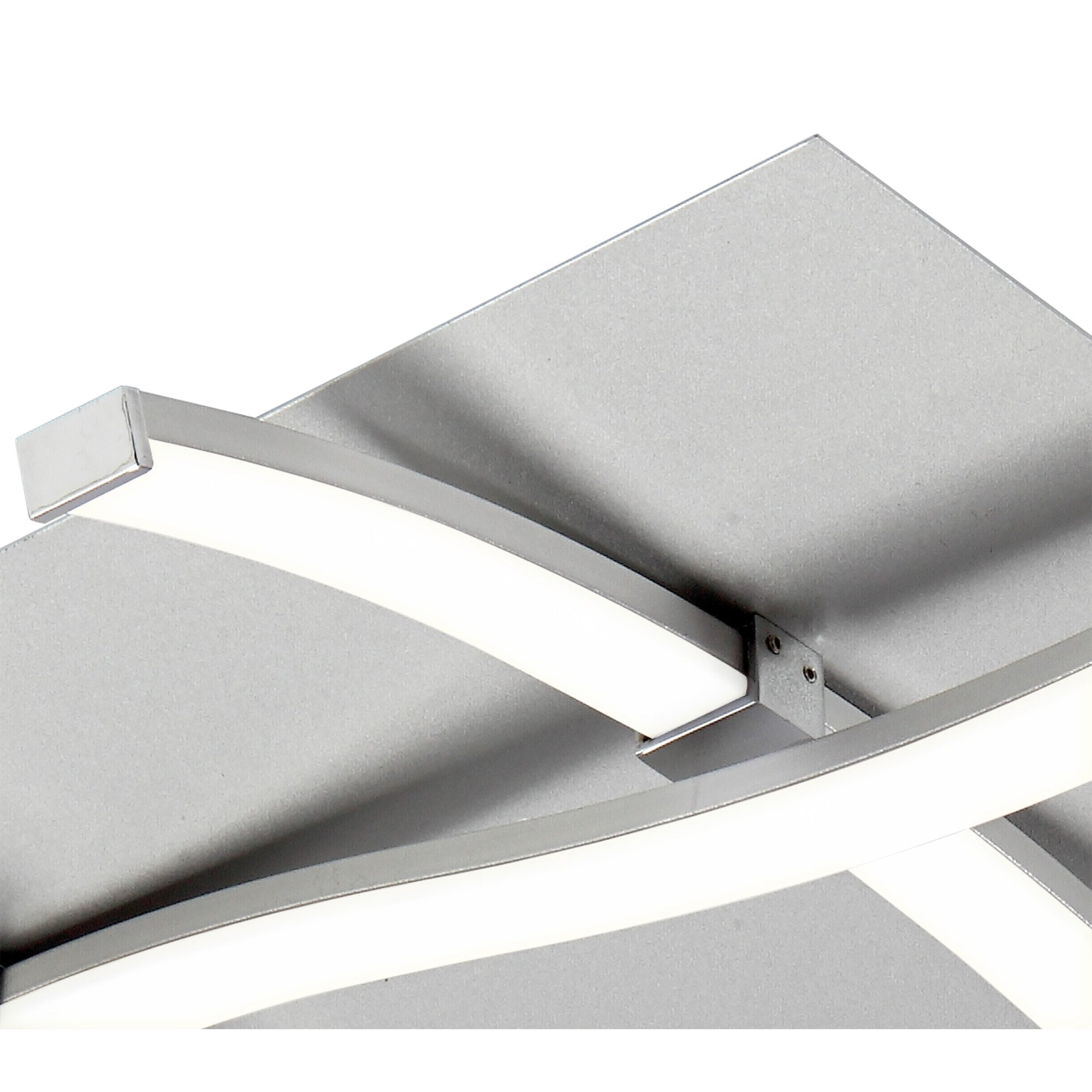 M4999 Nur Square Flush Ceiling 34W LED Dimmable Silver/Frosted Acrylic/Polished Chrome (S)