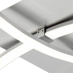 M4999 Nur Square Flush Ceiling 34W LED Dimmable Silver/Frosted Acrylic/Polished Chrome (S)