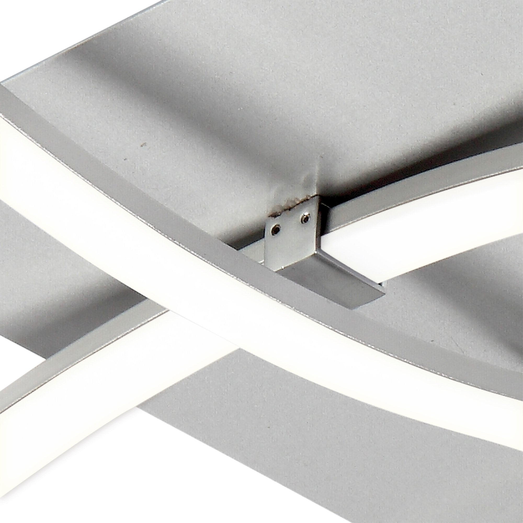 M4999 Nur Square Flush Ceiling 34W LED Dimmable Silver/Frosted Acrylic/Polished Chrome (S)