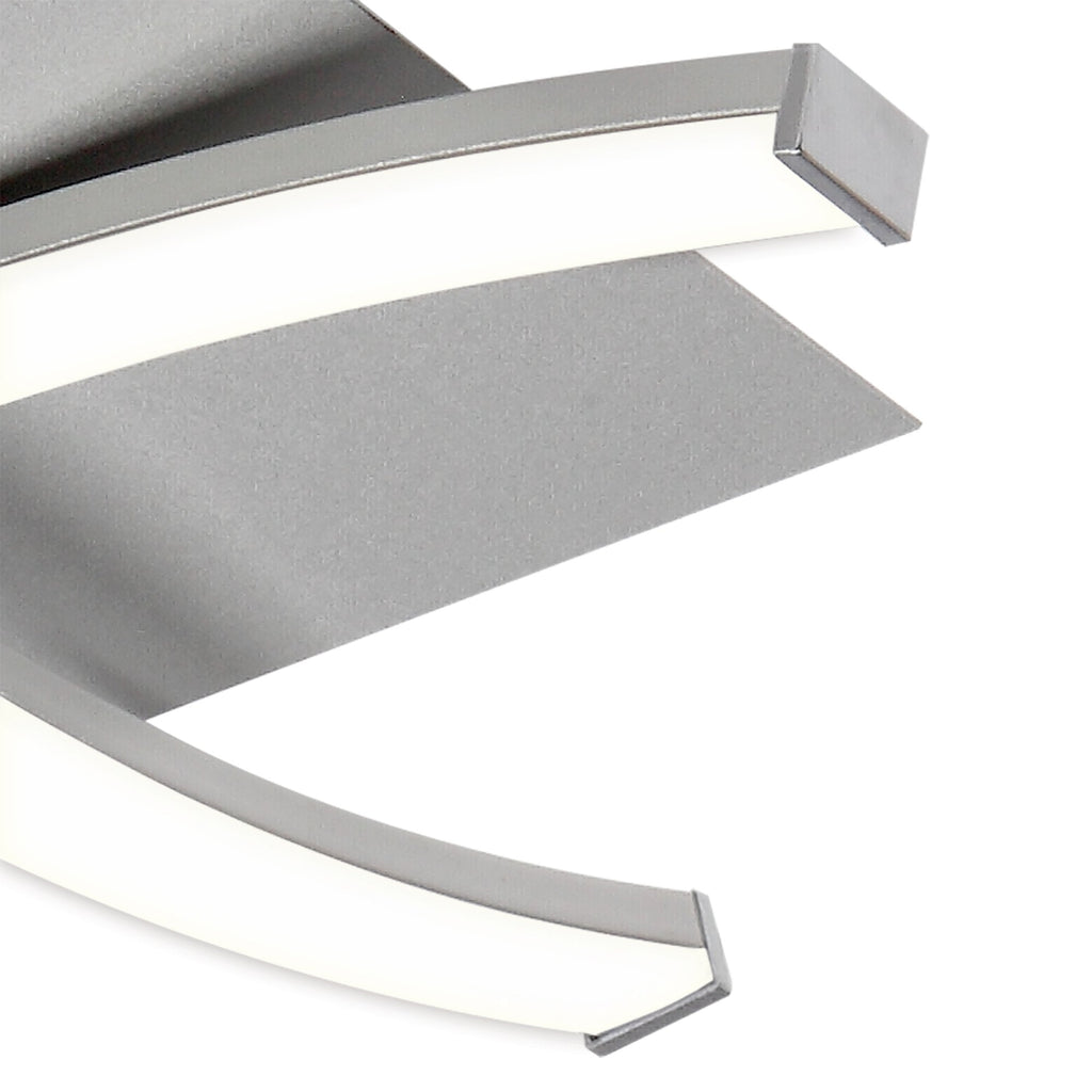 M4999 Nur Square Flush Ceiling 34W LED Dimmable Silver/Frosted Acrylic/Polished Chrome (S)