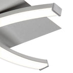 M4999 Nur Square Flush Ceiling 34W LED Dimmable Silver/Frosted Acrylic/Polished Chrome (S)