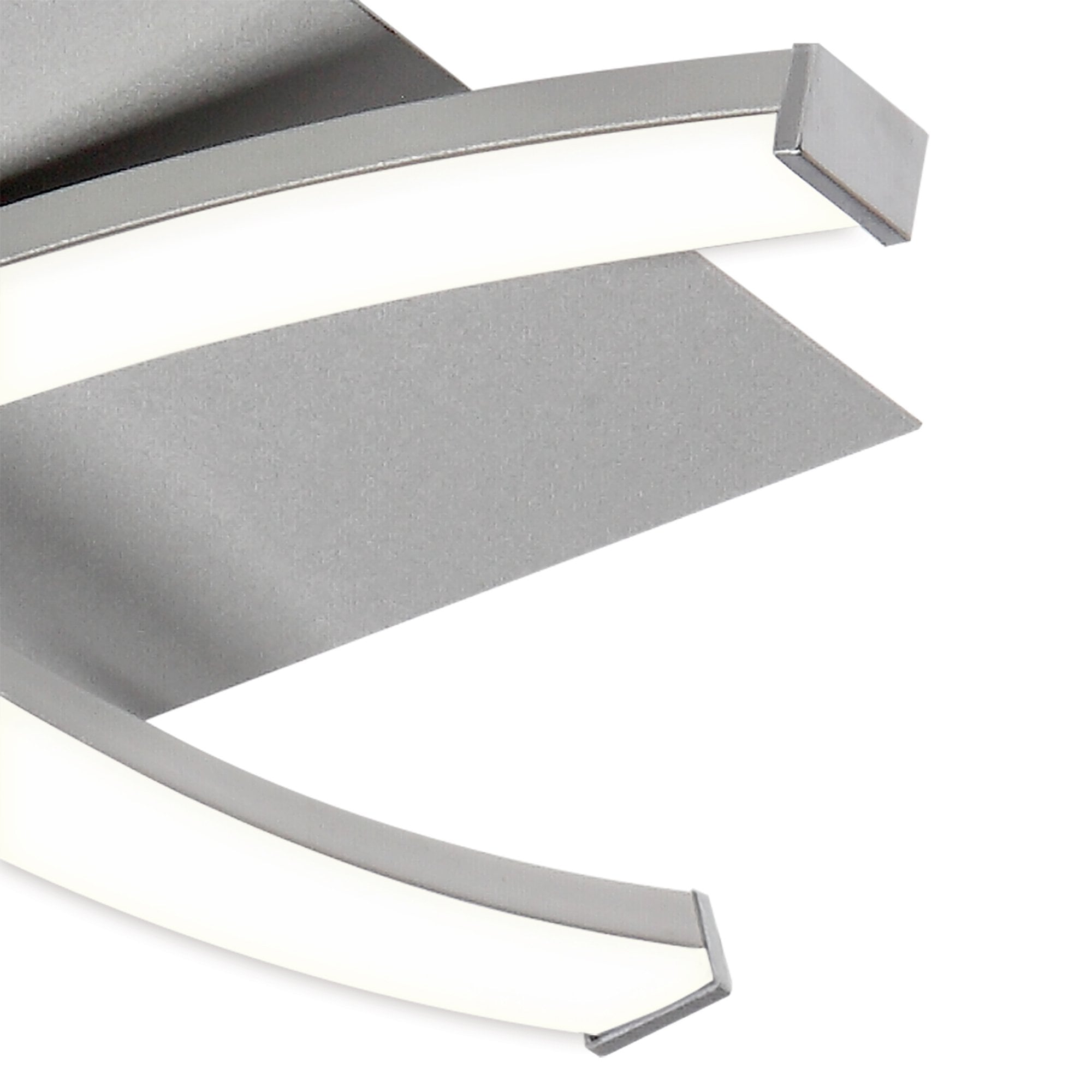 M4999 Nur Square Flush Ceiling 34W LED Dimmable Silver/Frosted Acrylic/Polished Chrome (S)