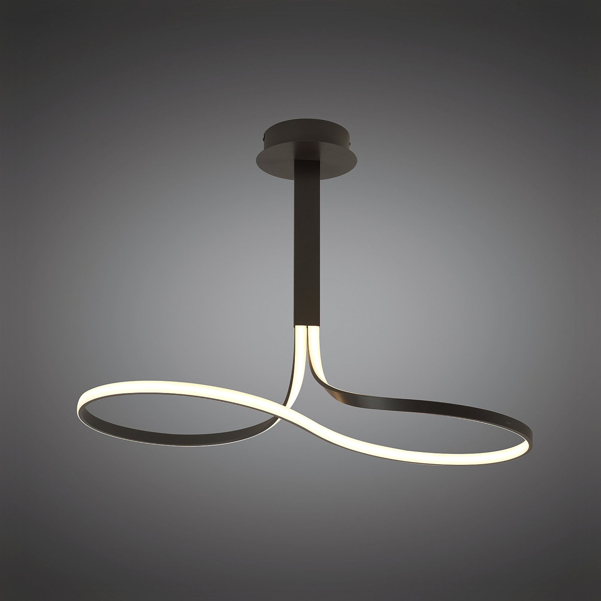M5707 Nur Brown Oxide Rectangular Semi Flush Tall 40W LED Dimmable Brown Oxide/Frosted Acrylic