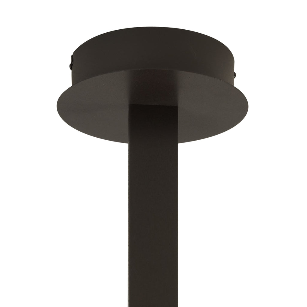 M5707 Nur Brown Oxide Rectangular Semi Flush Tall 40W LED Dimmable Brown Oxide/Frosted Acrylic
