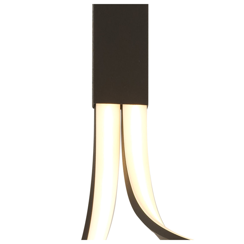 M5707 Nur Brown Oxide Rectangular Semi Flush Tall 40W LED Dimmable Brown Oxide/Frosted Acrylic