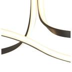 M5707 Nur Brown Oxide Rectangular Semi Flush Tall 40W LED Dimmable Brown Oxide/Frosted Acrylic