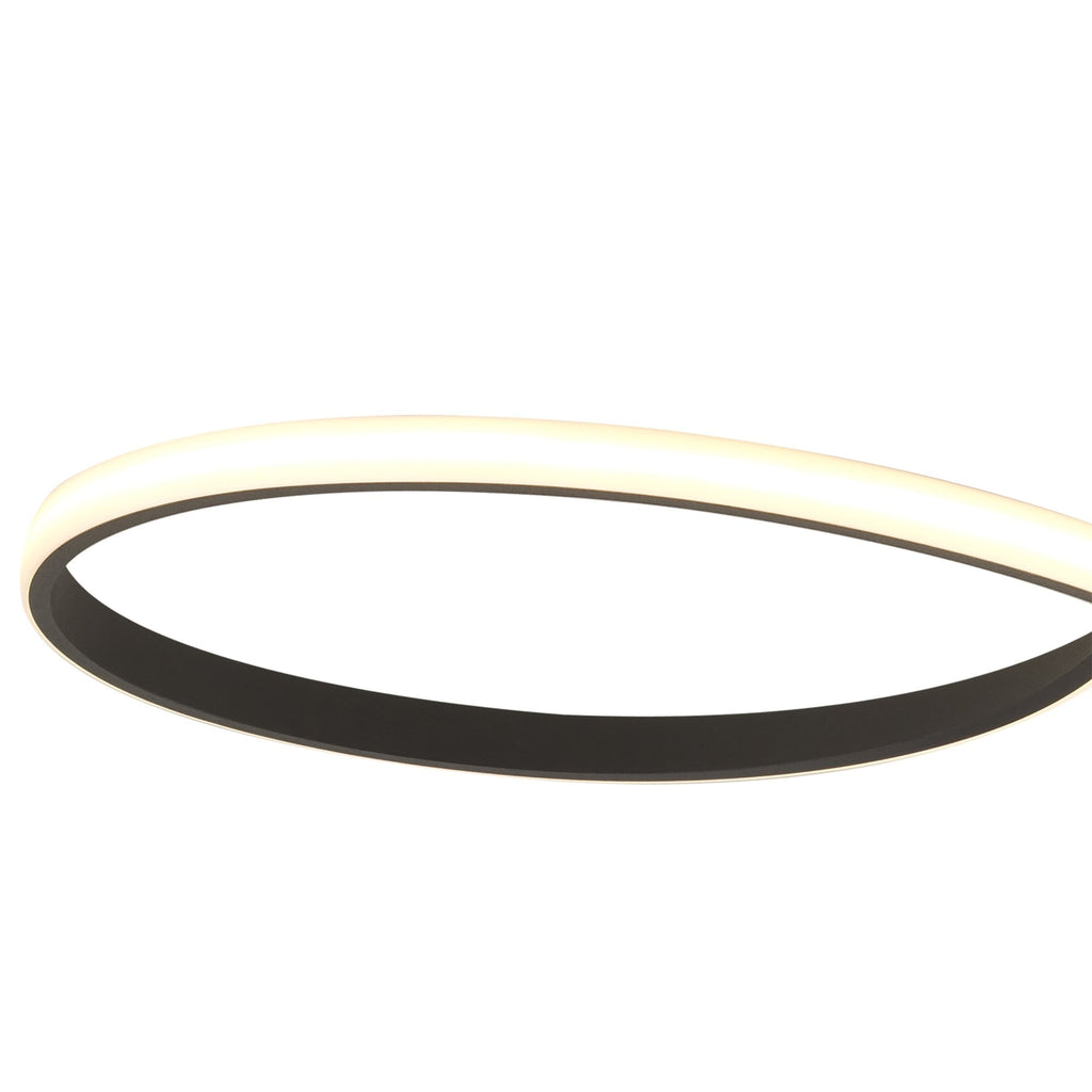 M5707 Nur Brown Oxide Rectangular Semi Flush Tall 40W LED Dimmable Brown Oxide/Frosted Acrylic