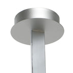 M5002 Nur XL Rectangular Semi Flush 50W LED Silver/Frosted Acrylic/Polished Chrome