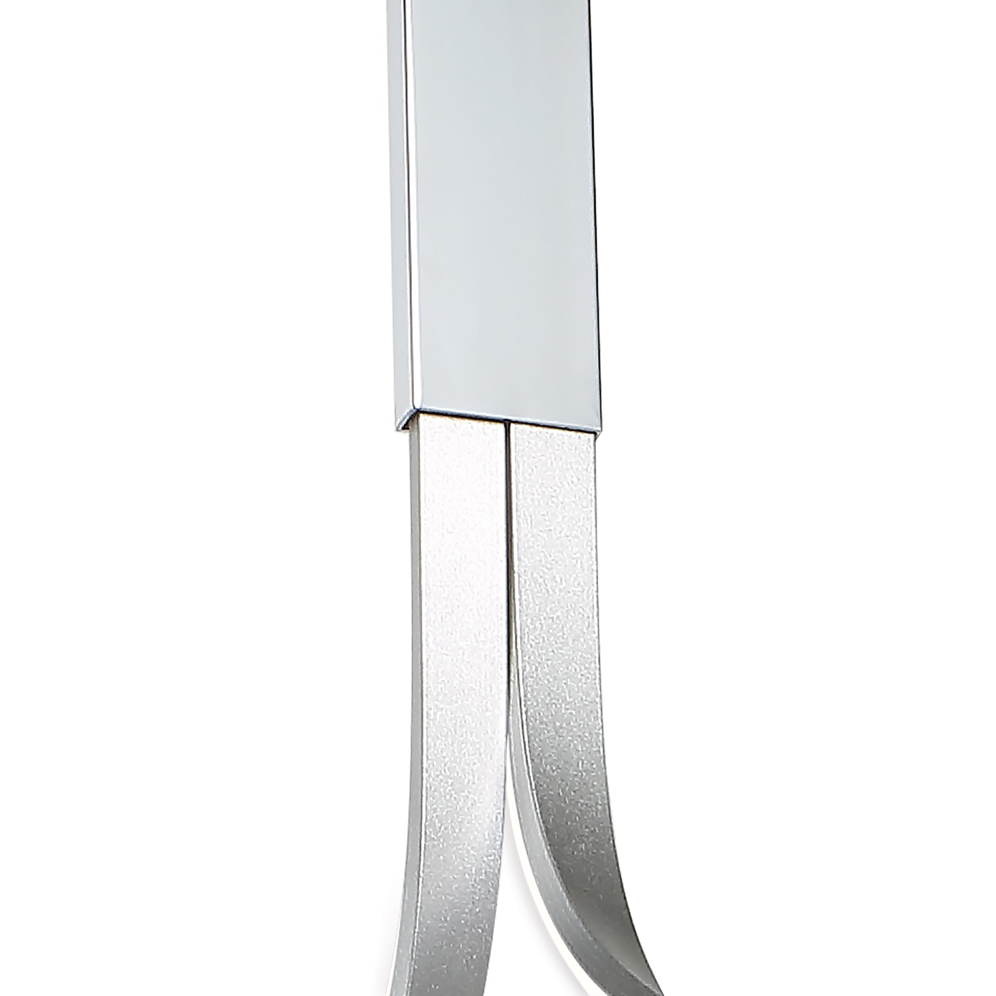 M5002 Nur XL Rectangular Semi Flush 50W LED Silver/Frosted Acrylic/Polished Chrome