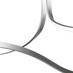 M5002 Nur XL Rectangular Semi Flush 50W LED Silver/Frosted Acrylic/Polished Chrome