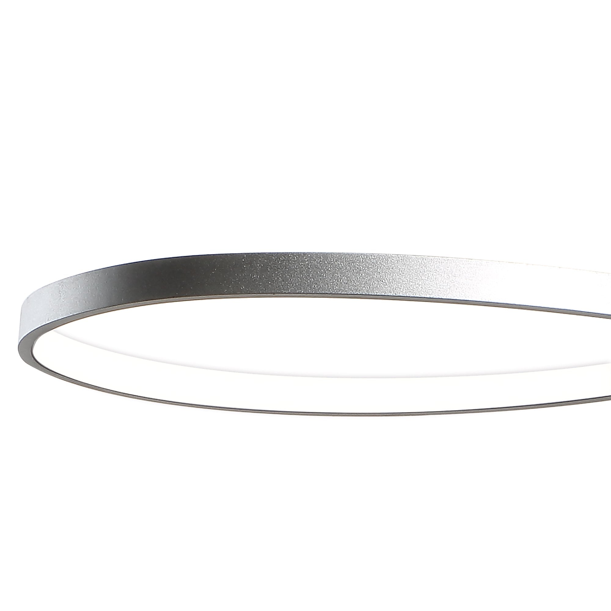 M5002 Nur XL Rectangular Semi Flush 50W LED Silver/Frosted Acrylic/Polished Chrome