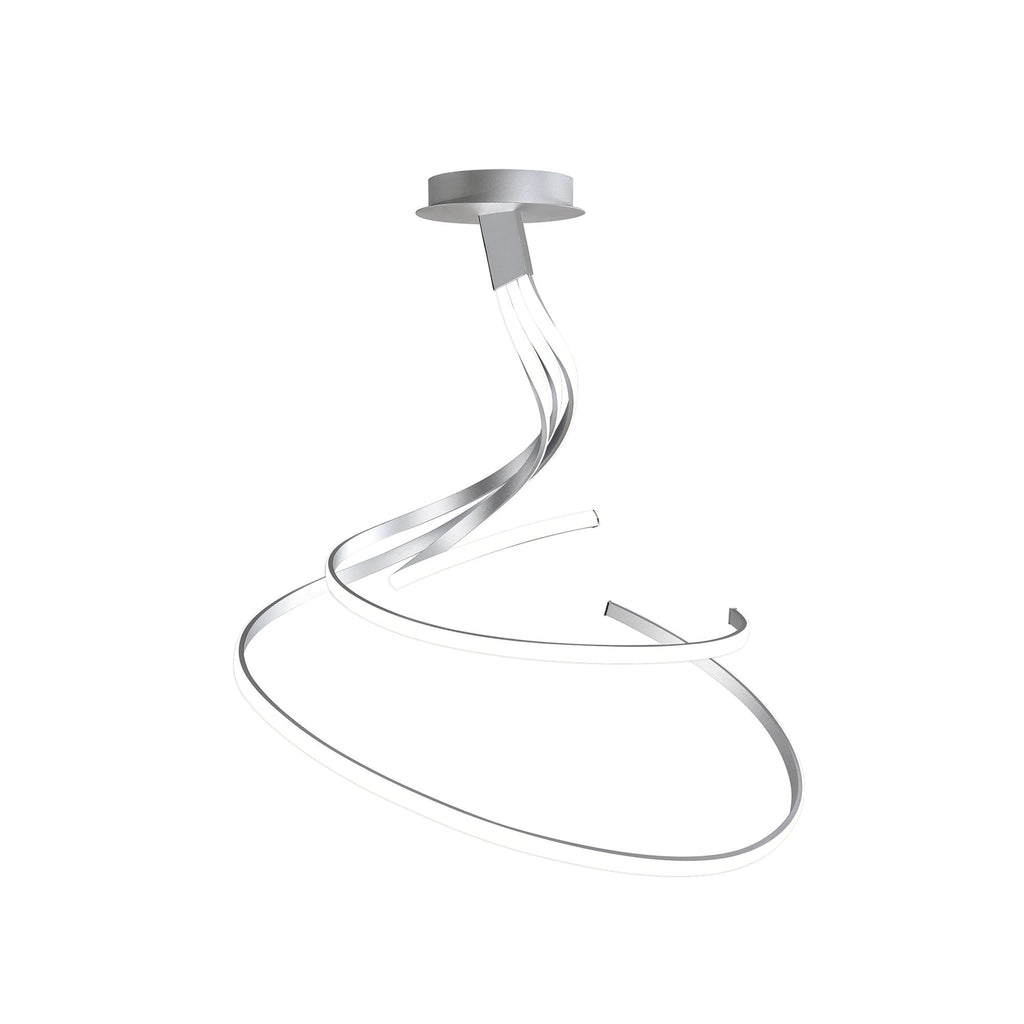 M5003 Nur XL Semi Flush 80W LED Silver/Frosted Acrylic/Polished Chrome
