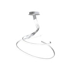 M5003 Nur XL Semi Flush 80W LED Silver/Frosted Acrylic/Polished Chrome