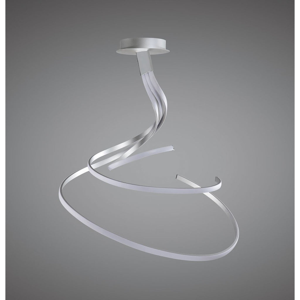 M5003 Nur XL Semi Flush 80W LED Silver/Frosted Acrylic/Polished Chrome