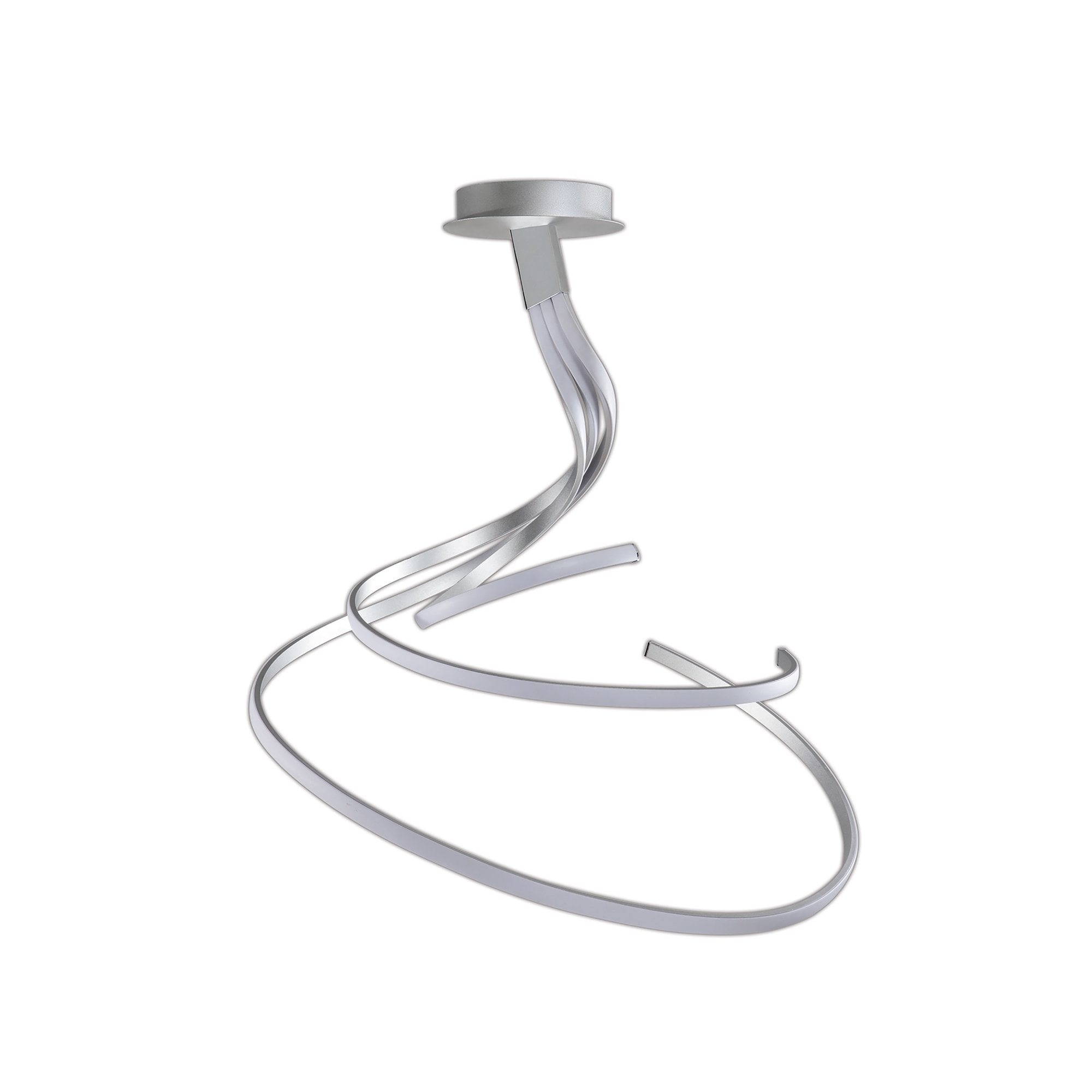 M5003 Nur XL Semi Flush 80W LED Silver/Frosted Acrylic/Polished Chrome