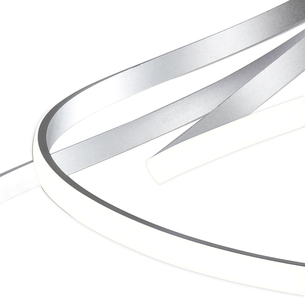 M5003 Nur XL Semi Flush 80W LED Silver/Frosted Acrylic/Polished Chrome