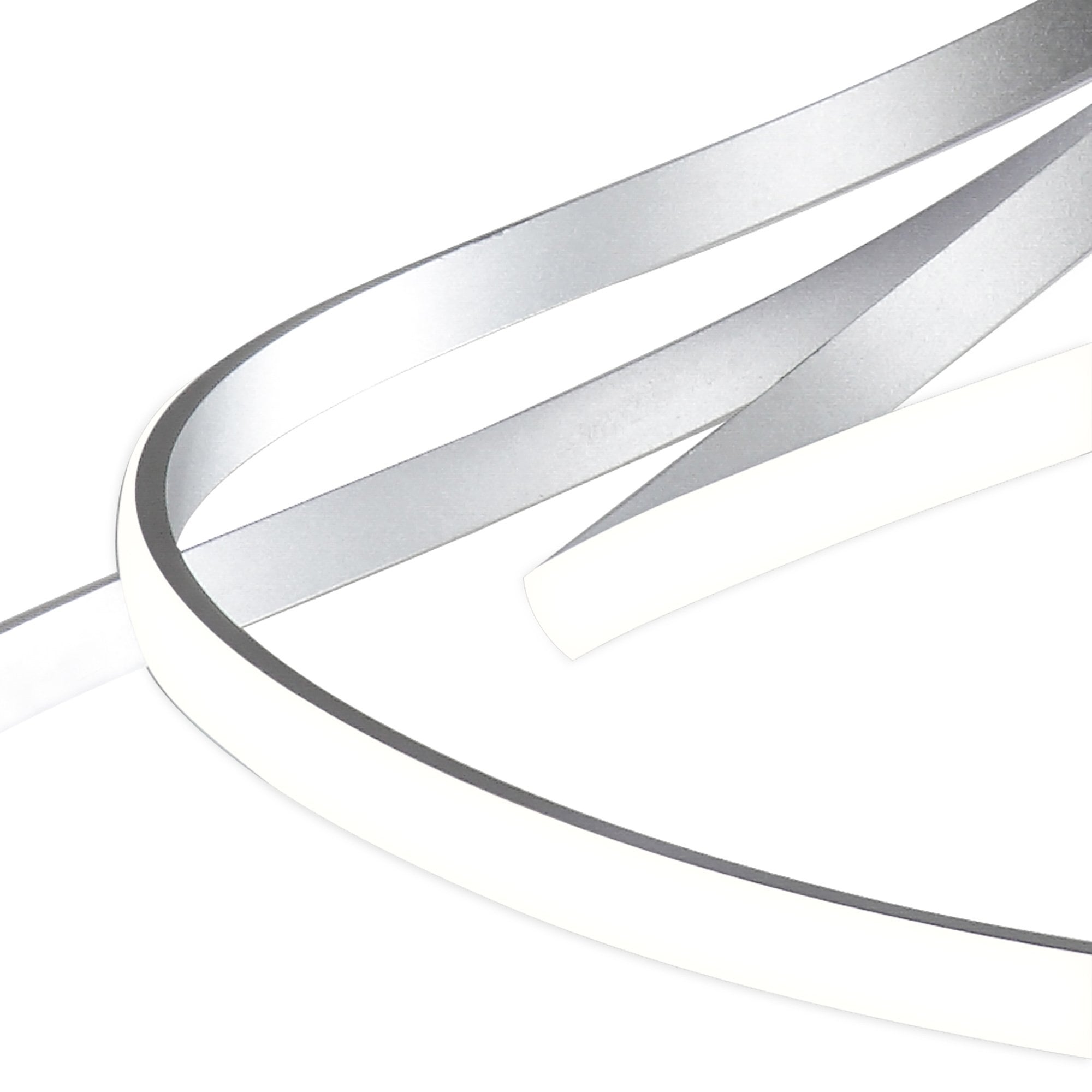 M5003 Nur XL Semi Flush 80W LED Silver/Frosted Acrylic/Polished Chrome