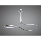 M5820 Nur XL Rectangular Semi Flush 50W LED Dimmable Silver/Frosted Acrylic/Polished Chrome
