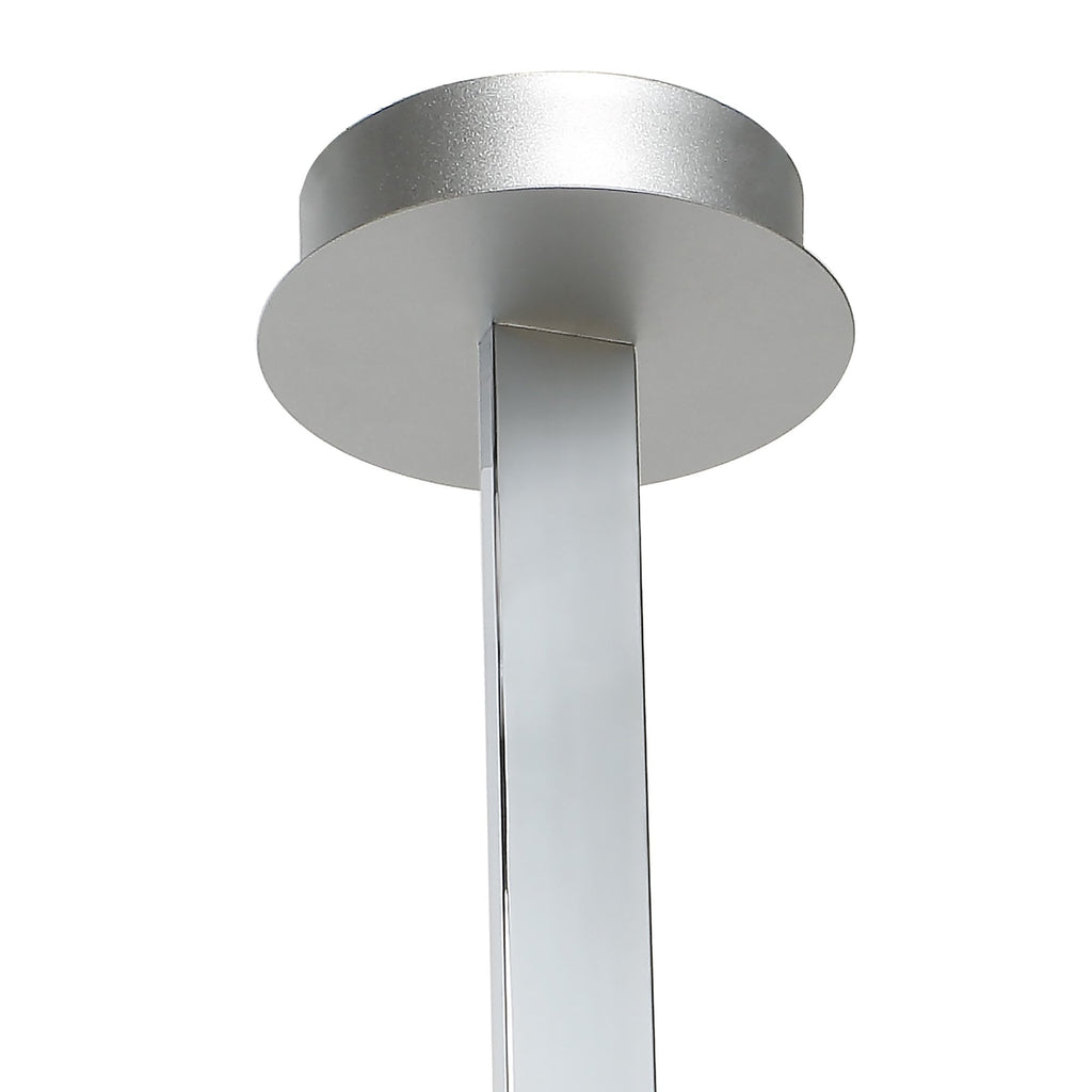 M5820 Nur XL Rectangular Semi Flush 50W LED Dimmable Silver/Frosted Acrylic/Polished Chrome