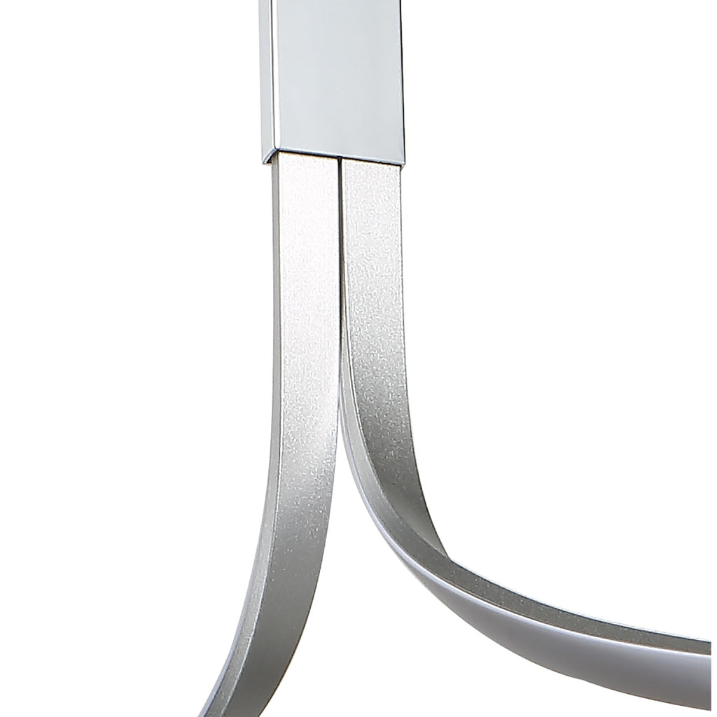 M5820 Nur XL Rectangular Semi Flush 50W LED Dimmable Silver/Frosted Acrylic/Polished Chrome