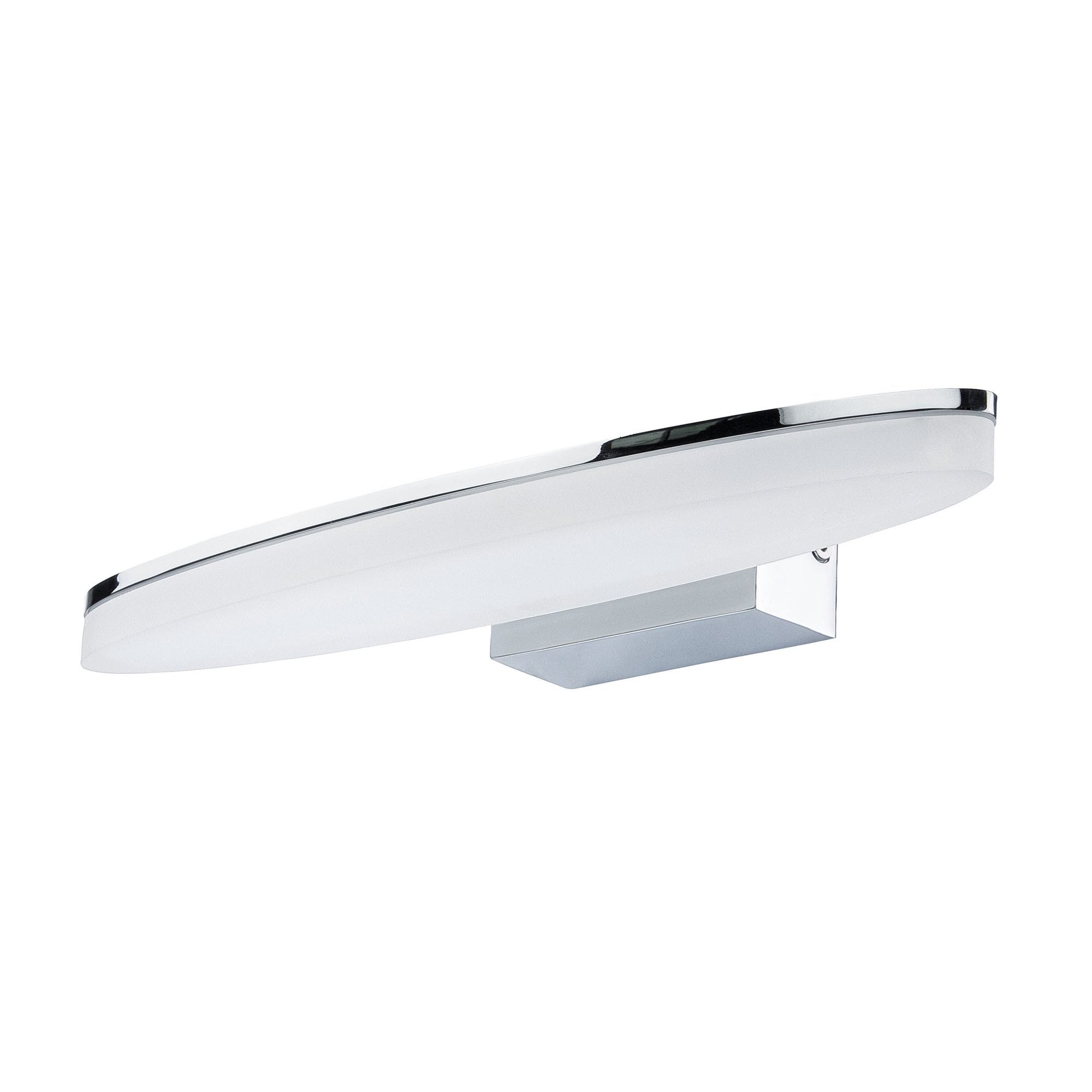 M8241/1 Ola Bathroom Wall Lamp 6W LED Oval Polished Chrome/Frosted Acrylic