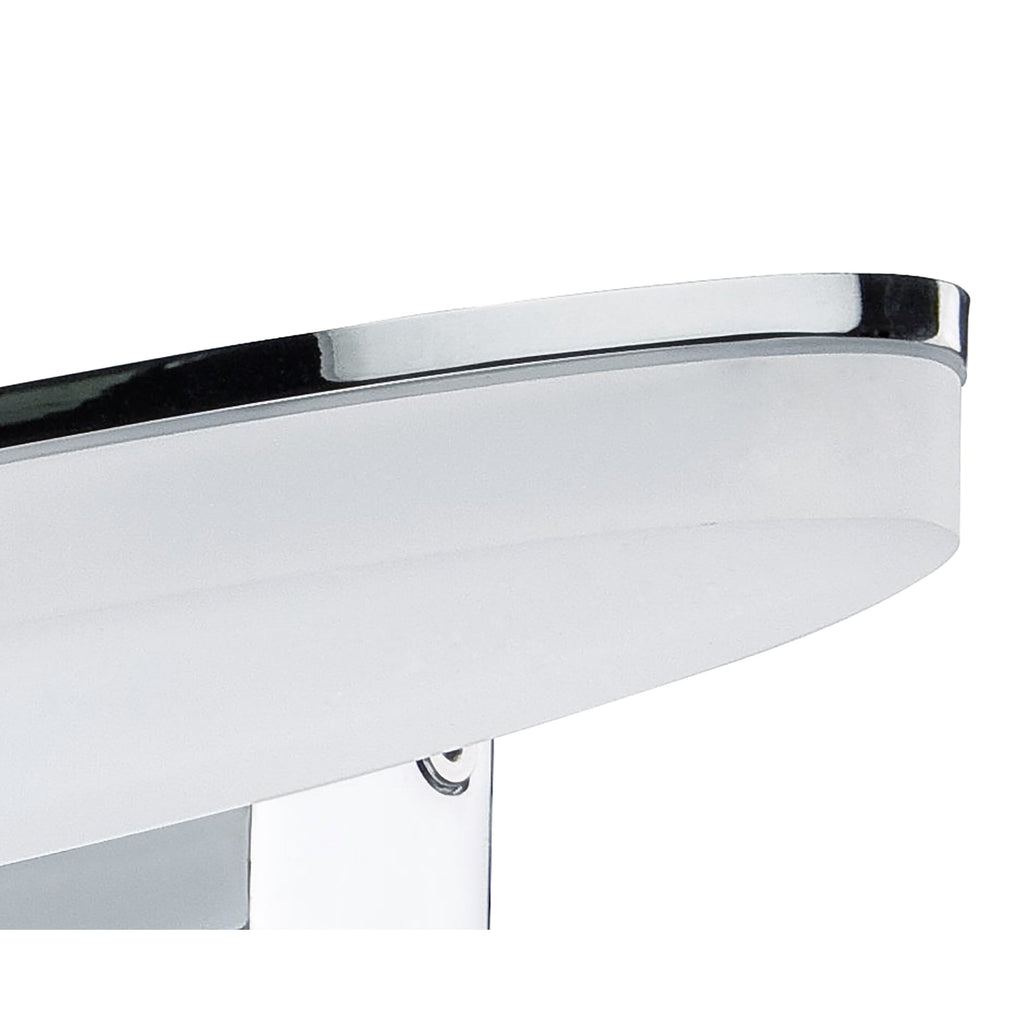 M8241/1 Ola Bathroom Wall Lamp 6W LED Oval Polished Chrome/Frosted Acrylic