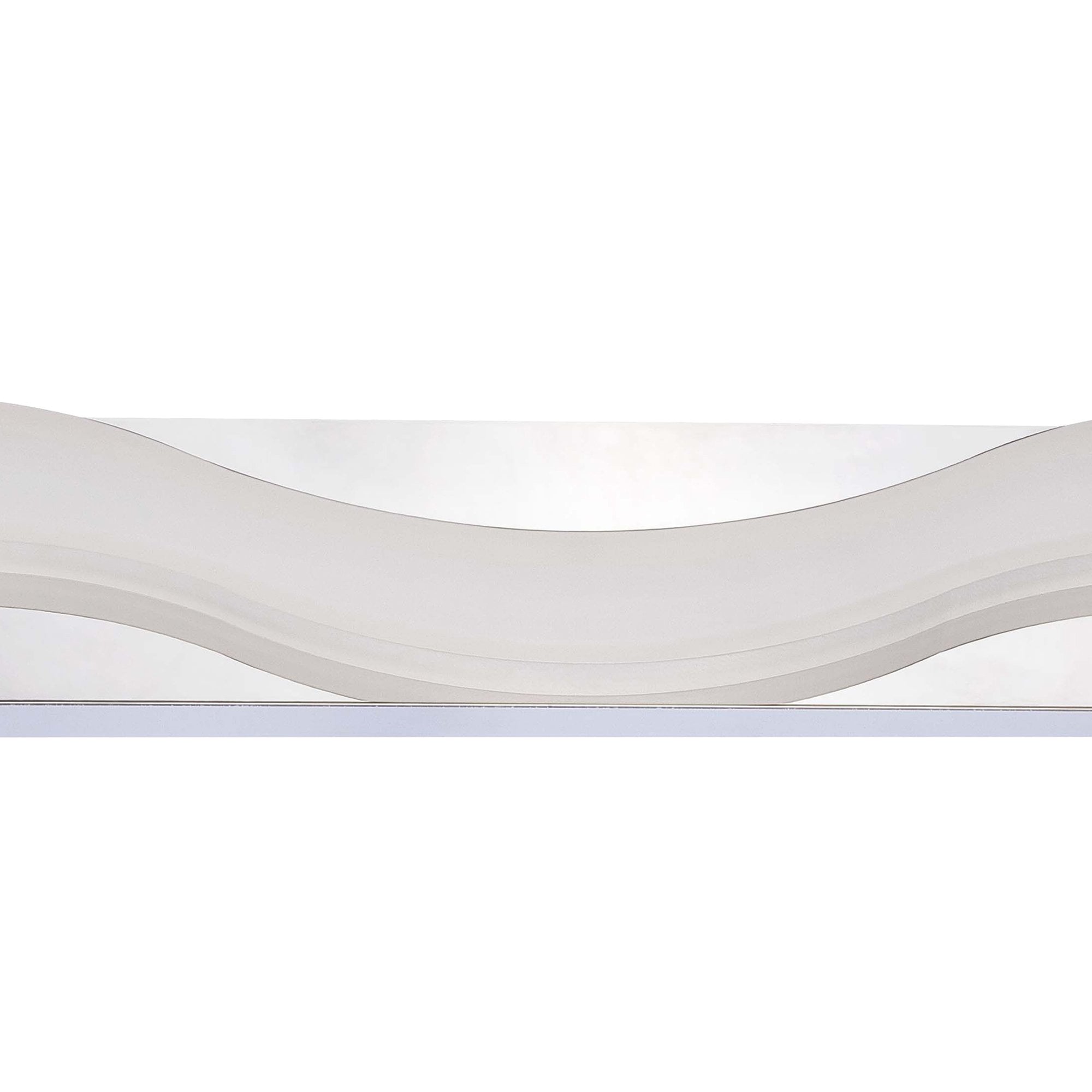 M8243/1 Ola Bathroom Wall Lamp 7W LED Large Wave Polished Chrome/Frosted Acrylic