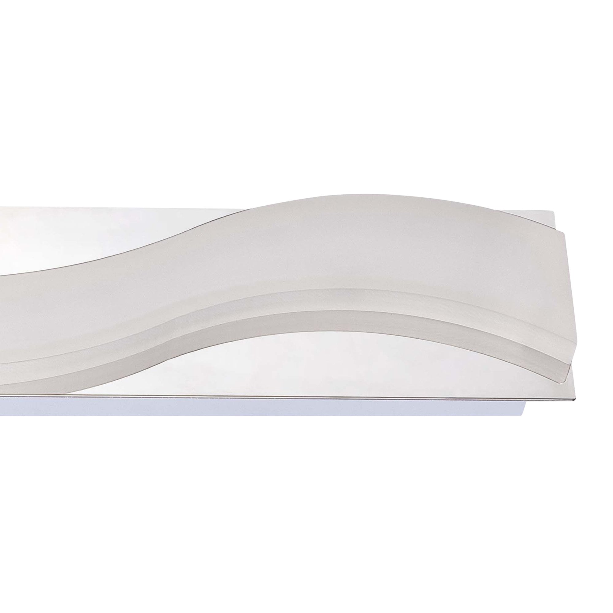 M8243/1 Ola Bathroom Wall Lamp 7W LED Large Wave Polished Chrome/Frosted Acrylic