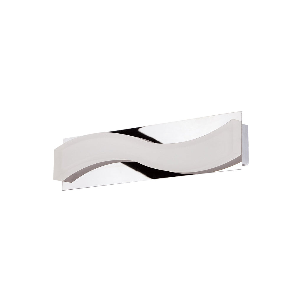 M8242/1 Ola Bathroom Wall Lamp 5W LED Small Wave Polished Chrome/Frosted Acrylic