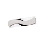 M8242/1 Ola Bathroom Wall Lamp 5W LED Small Wave Polished Chrome/Frosted Acrylic