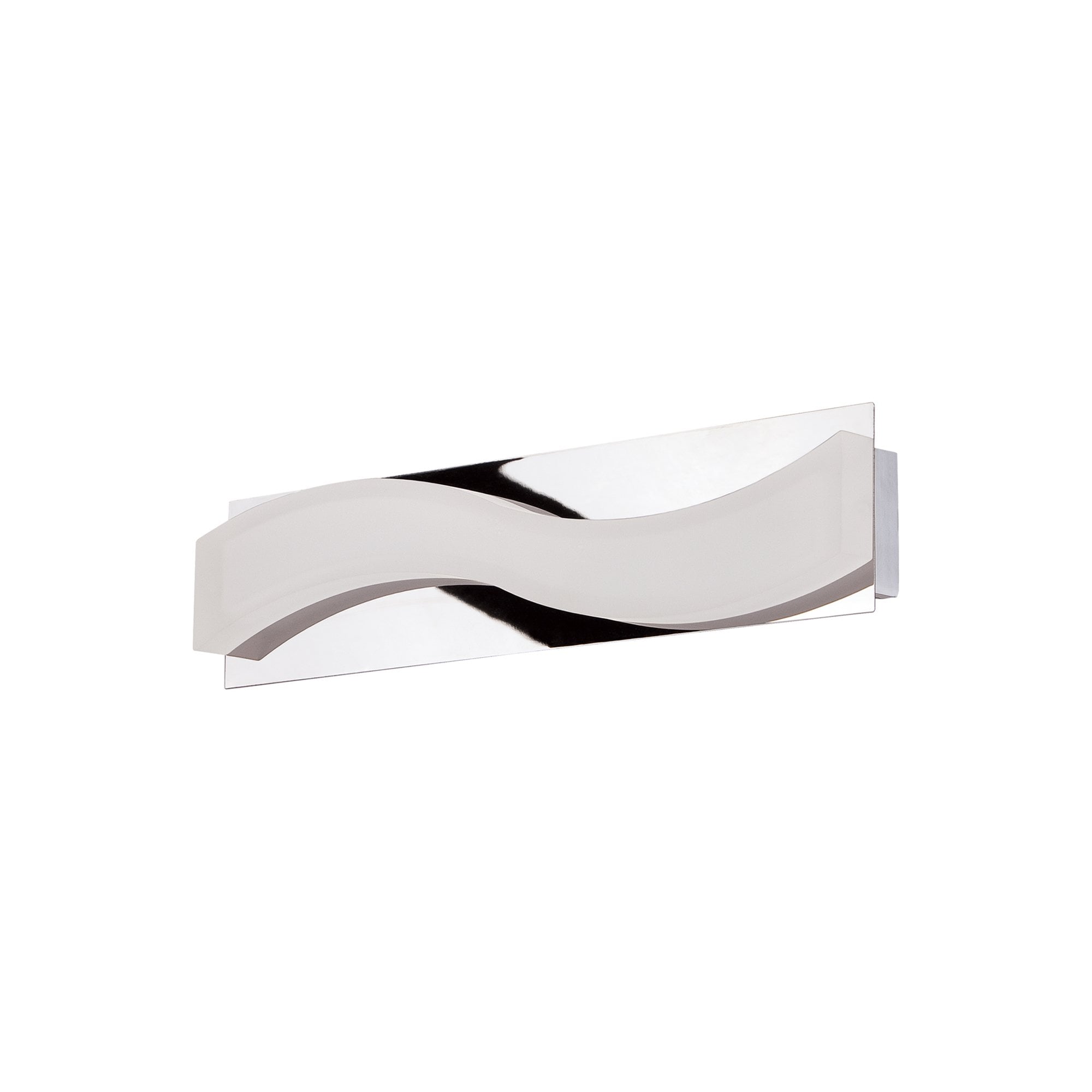 M8242/1 Ola Bathroom Wall Lamp 5W LED Small Wave Polished Chrome/Frosted Acrylic