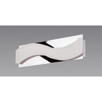 M8242/1 Ola Bathroom Wall Lamp 5W LED Small Wave Polished Chrome/Frosted Acrylic
