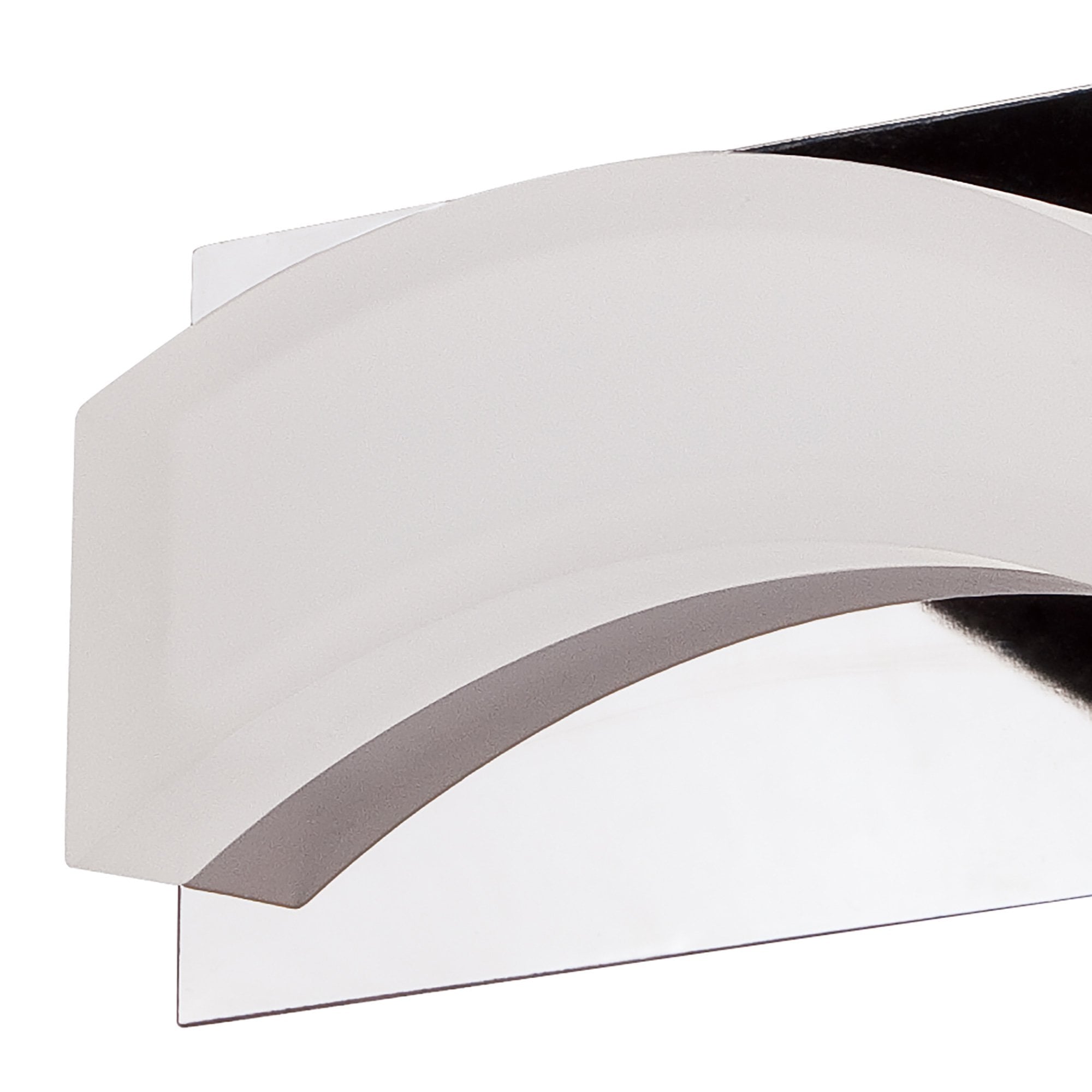 M8242/1 Ola Bathroom Wall Lamp 5W LED Small Wave Polished Chrome/Frosted Acrylic