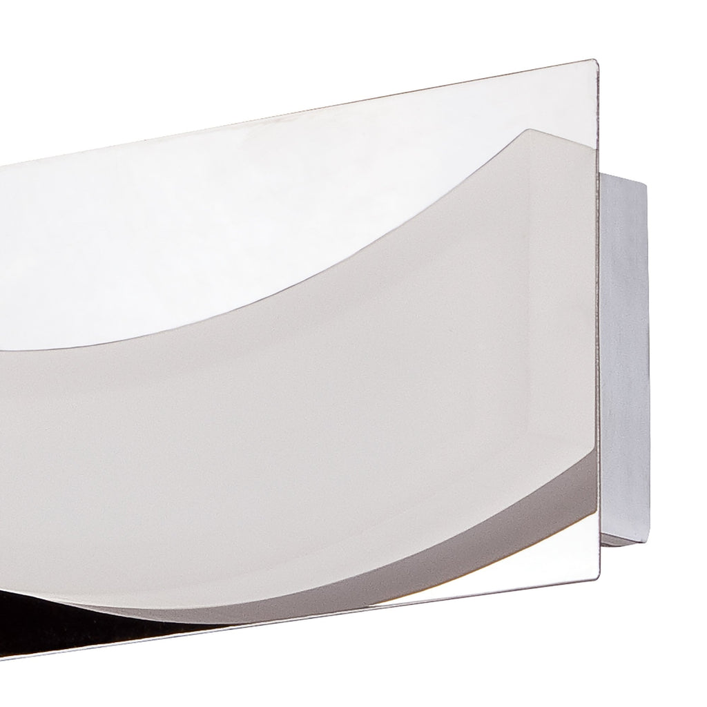 M8242/1 Ola Bathroom Wall Lamp 5W LED Small Wave Polished Chrome/Frosted Acrylic