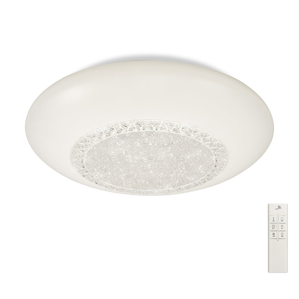 M6236 Opera Flush Fitting 52cm Round 40W LED White Remote Control