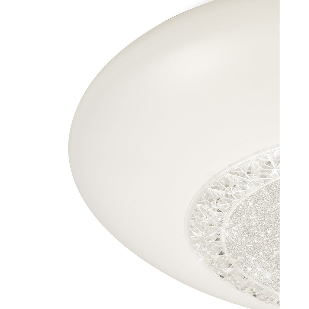 M6236 Opera Flush Fitting 52cm Round 40W LED White Remote Control