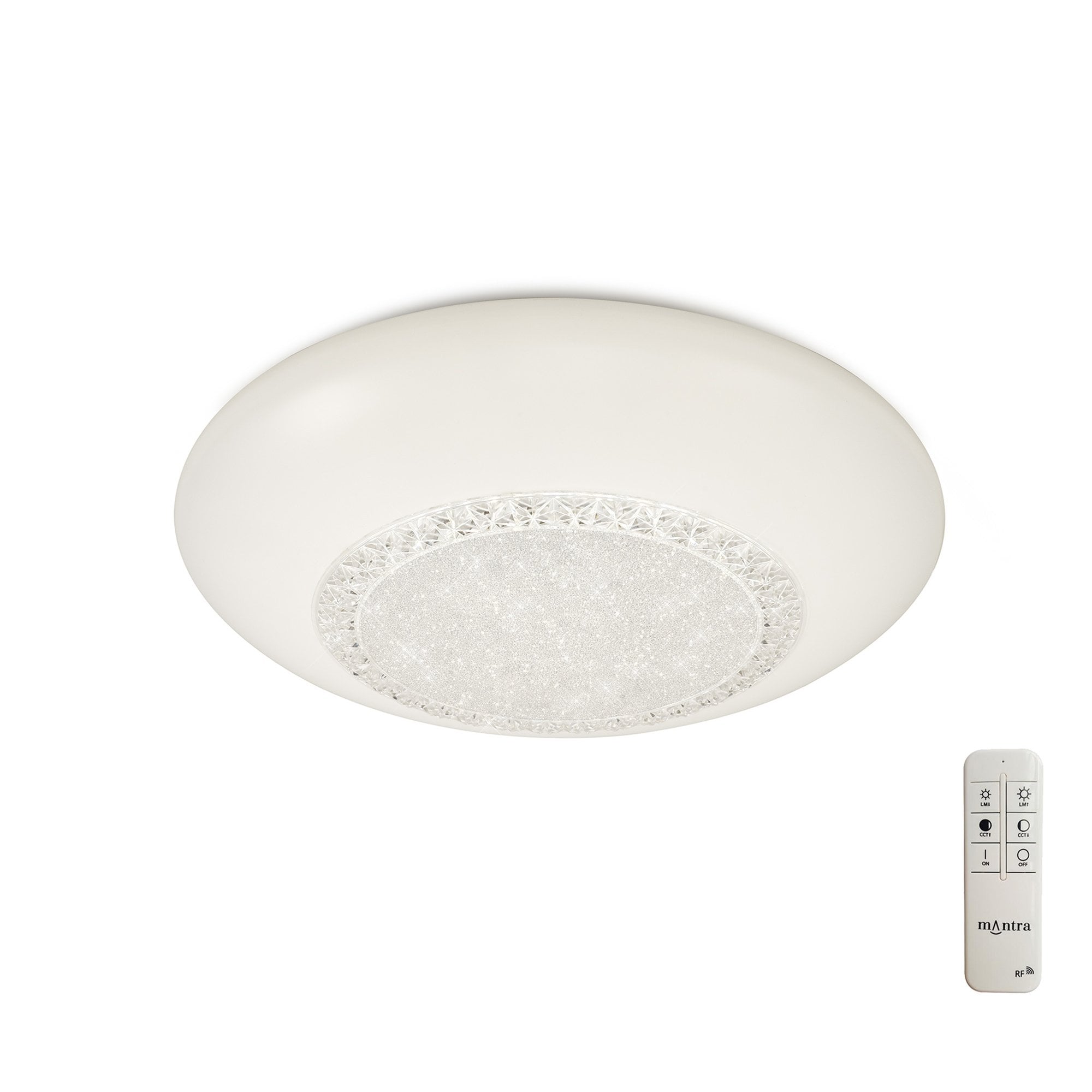 M6235 Opera Flush Fitting 41cm Round 24W LED White Remote Control