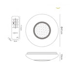 M6235 Opera Flush Fitting 41cm Round 24W LED White Remote Control