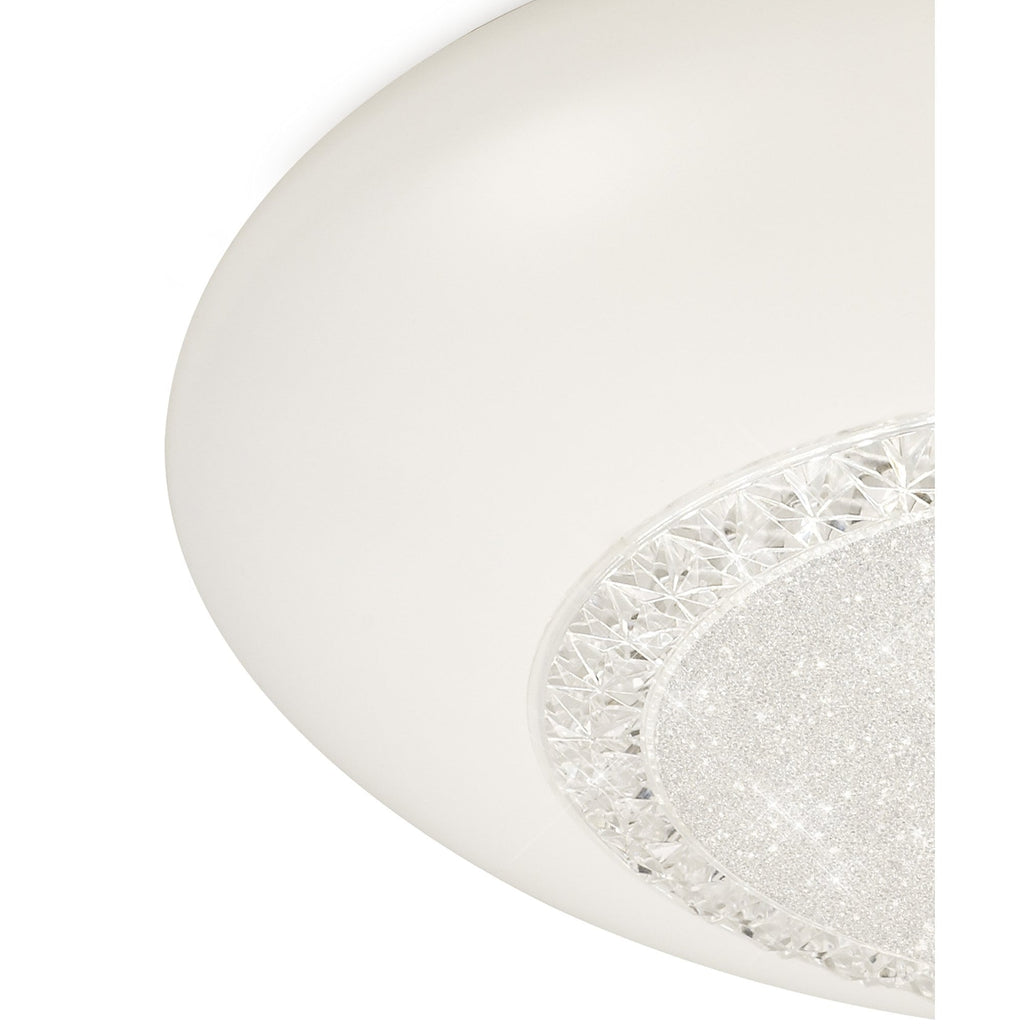 M6235 Opera Flush Fitting 41cm Round 24W LED White Remote Control