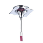 M1580/PU Ora Telescopic Convertible To Semi Flush 6 Light E27 Gloss Purple/White Acrylic/Polished Chrome
