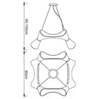 M1542/PU Ora Pendant 8 Twisted Round Light E27 Gloss Purple/White Acrylic/Polished Chrome
